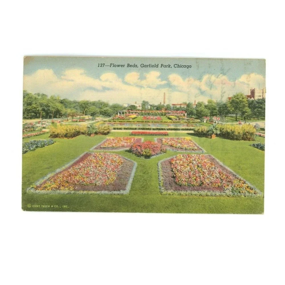 Vintage Postcard Chicago Illinois Garfield Park Travel USA United States Posted